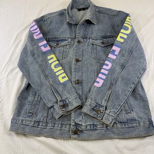 Pink Floyd Dark Side Of The Moon Denim Tour Jacket Denim Y2K, Concert, Group
